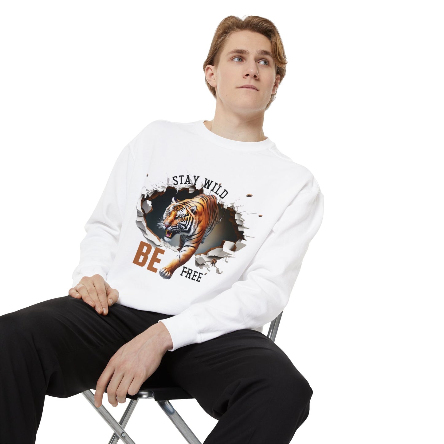 Stay wild be free Unisex Garment-Dyed Sweatshirt