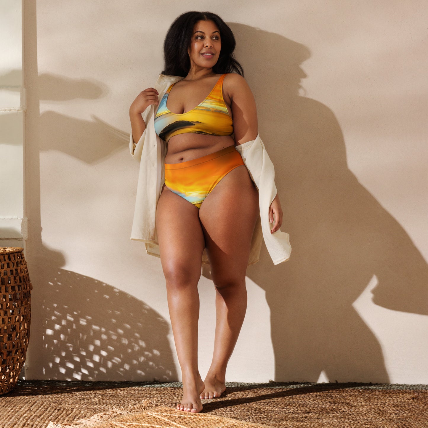 Sunset Recycled high-waisted bikini