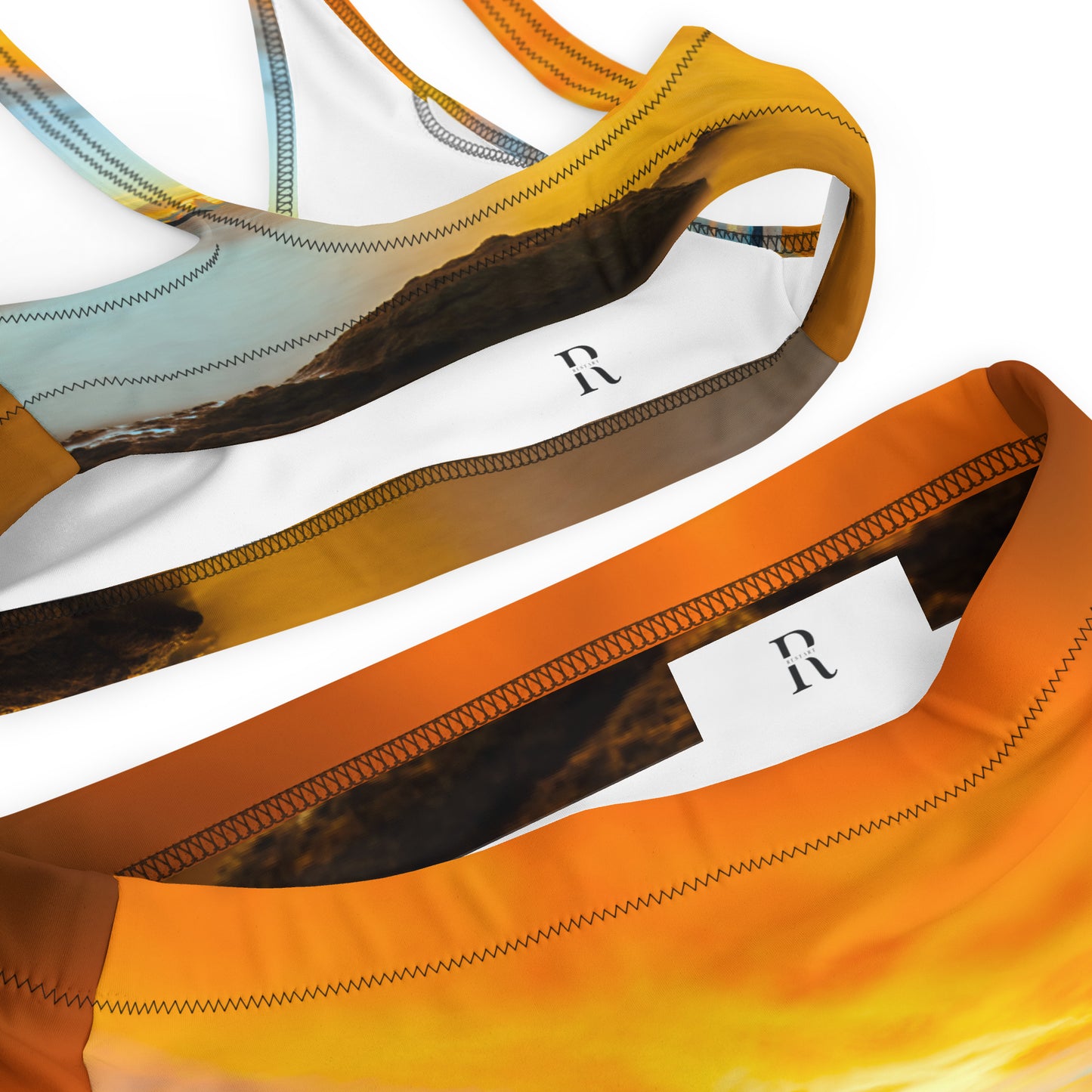 Sunset Recycled high-waisted bikini